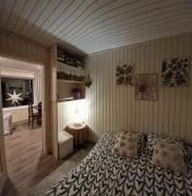 House by the lake with a sauna