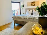 Cinema Apartment Magdeburg - Balkon & Beamer