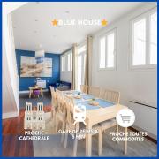 Blue House - Parking - Maison Centre Ville Reims - Proche Gare