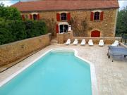 Maison en pierre climatisée avec piscine privée en Dordogne - FR-1-616-512