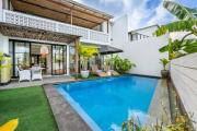 Central Canggu Pool Villa with spectacular rice field views