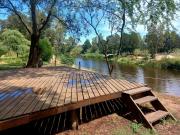 Gaia River Wooden deck campsite
