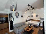 Luxusní studio 22 s exklusivní bufetovou snídaní - novostavba v samotném srdci Harrachova - Privátní parkování zdarma u vlastního venkovního posezení - 150 m od sjezdovky - Smart TV - WiFi - Satelit