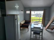 Loft com Mezanino em Itapema com Ar Split e Sacada qq