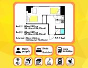 セブンマンション日本橋405,最高の立地 徒歩すぐで日本橋駅,難波,道頓堀,黒門市場