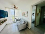 Apto familiar vista al mar, Piscina y WiFi, Balcon