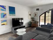 Modern mountain home with a view of nature