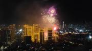 Big Room in Makati PH Perfect View of New Years Fireworks Display from Rockwell City
