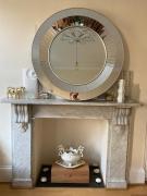 Luxurious tranquil large bedroom suite in interior designed Georgian Townhouse