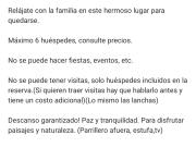 Retiro San Francisco 2 hasta 6 huespedes -Pais Uruguay