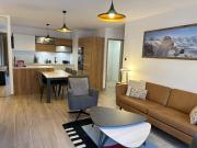 Apprt moderne 70m2, 3 chbr, 6 pers, sur les pistes, tout équipé, garage intérieur