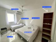 Apartamento com Ar-Condicionado a 150 m da Praia das Pitangueiras, Guarujá