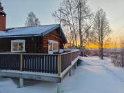 Log house with a view and sauna