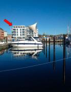 Apartment 35, "Captain's View", Blickrichtung offenes Meer, Binnenhafen, Strand