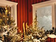 Red wooden house in Rovaniemi