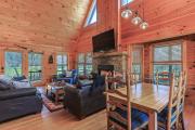 Welcome to Serenity Acres — a cozy 2BR2BA cabin on Hot House Creek in Mineral Bluff, GA.