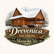 Drevenica pod vŕbami s farmou a zvieratami