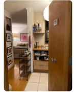 Departamento estudio en Barrio Lastarria, piscina con vista al cerro