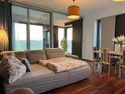 Family apartment with the view of the old town Prague city with free parking