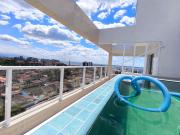 Apto Cobertura com Piscina 08 pessoas 03 dormitórios Bertioga SP Frente Mar