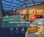 Mickey Mouse ClubHouse 8min Disneyworld Pool Spa Sleeps 20