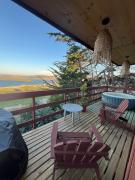 cabaña con vista al río