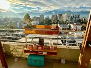 Dpto a pasos de Plaza Ñuñoa, Moderno y full equipado, con Vista cordillera y estacionamiento propio