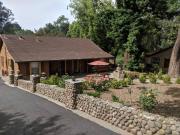 Beautiful house by the river and the villager