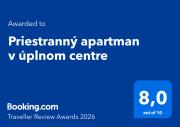 Priestranný apartman v úplnom centre