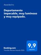 Departamento impecable, muy luminoso y muy equipado.
