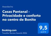Casas Pantanal - Privacidade e conforto no centro de Bonito