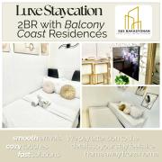 Luxe Staycation-2BR with Balcony and City View near MOA, World Trade Center, PICC at Coast Residences