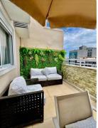 Aconchegante cobertura vista mar para 10 pessoas com dois terraço