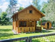 Klimatyzowany Domek z Sauną w lesie z posesją na wyłączność Mazury Prażmowo
