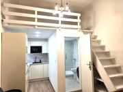 Small studio with loft bed