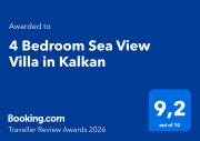 4 Bedroom Sea View Villa in Kalkan