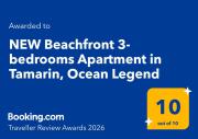 NEW Beachfront 3-bedrooms Apartment in Tamarin, Ocean Legend