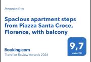 Spacious apartment steps from Piazza Santa Croce, Florence, with balcony