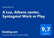 A Lux, Athens center, Syntagma! Work or Play