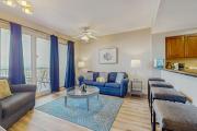 Well-equipped 22nd-floor condo with furnished balcony beach views shared pool