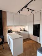 Modern city apartment with balcony and garage