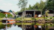Luxus Chalet Schlaffass und Tinyhouse am See angeln Boot SUP Spa mit Sauna und Jacuzzi
