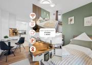 F&D Studio Apartment mit Parkplatz