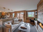Duplex rénové au cœur de Megève, 3 chambres, cheminée, terrasse, équipements modernes. - FR-1-569-72