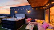 The Lodge Girls Night Out by AvantStay Sleeps 24 2 Homes Hot Tub Rooftop Lounge Karaoke Near Downtown