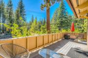 Two-story mountain-view condo with balcony fireplace & pool - dog-friendly