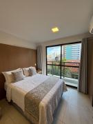 Flat Elegante c Piscina Rooftop e Vista Mar