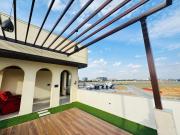 fly view airport runway with garden stay
