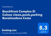 Holidays & Home Beachfront Complex El Coloso ,pools,parking Benalmadena Costa