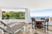 Partial ocean-view suite with 3 pools, hot tub, spa & balcony